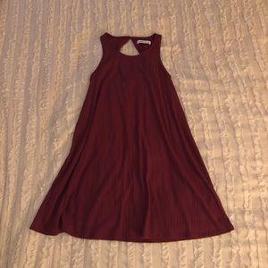 Maroon Abercrombie & Fitch Swing Dress